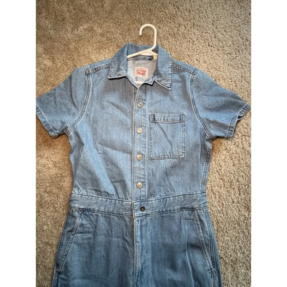 Levi Strauss Denim Heritage Jumpsuit Women Size Xs Romper Button Up Playsuit